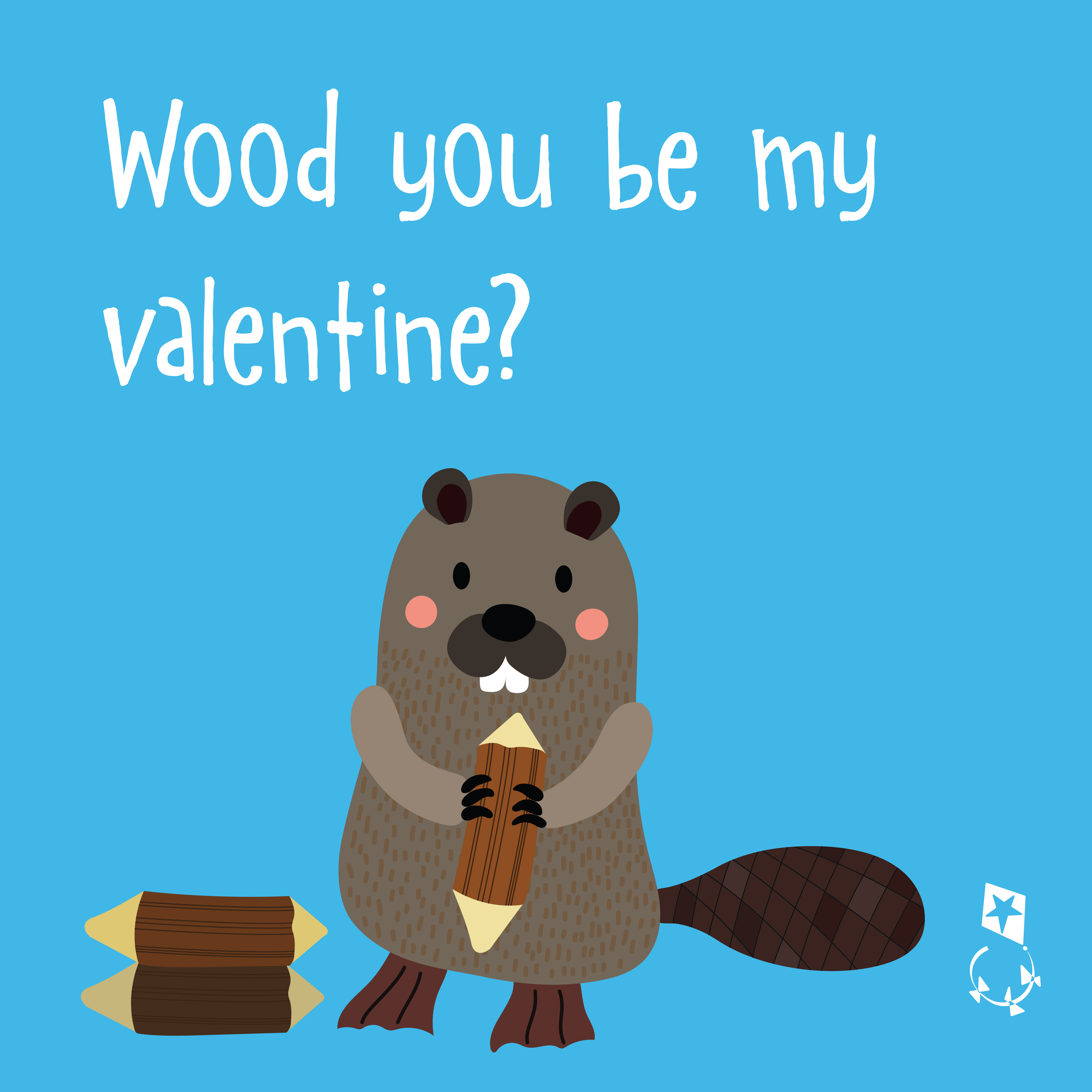 Wood you be my valentine? Valentine's Day card