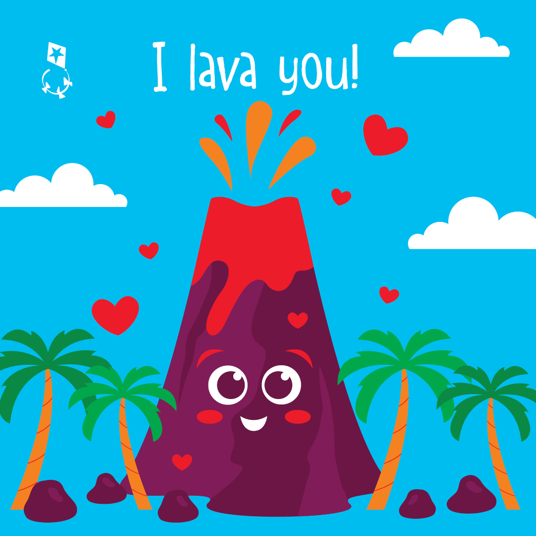 Niswonger Valentines Card lava volcano