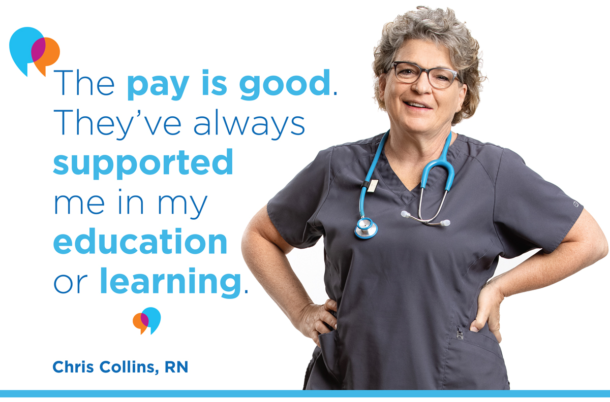 Photo: Chris Collins, RN, quote