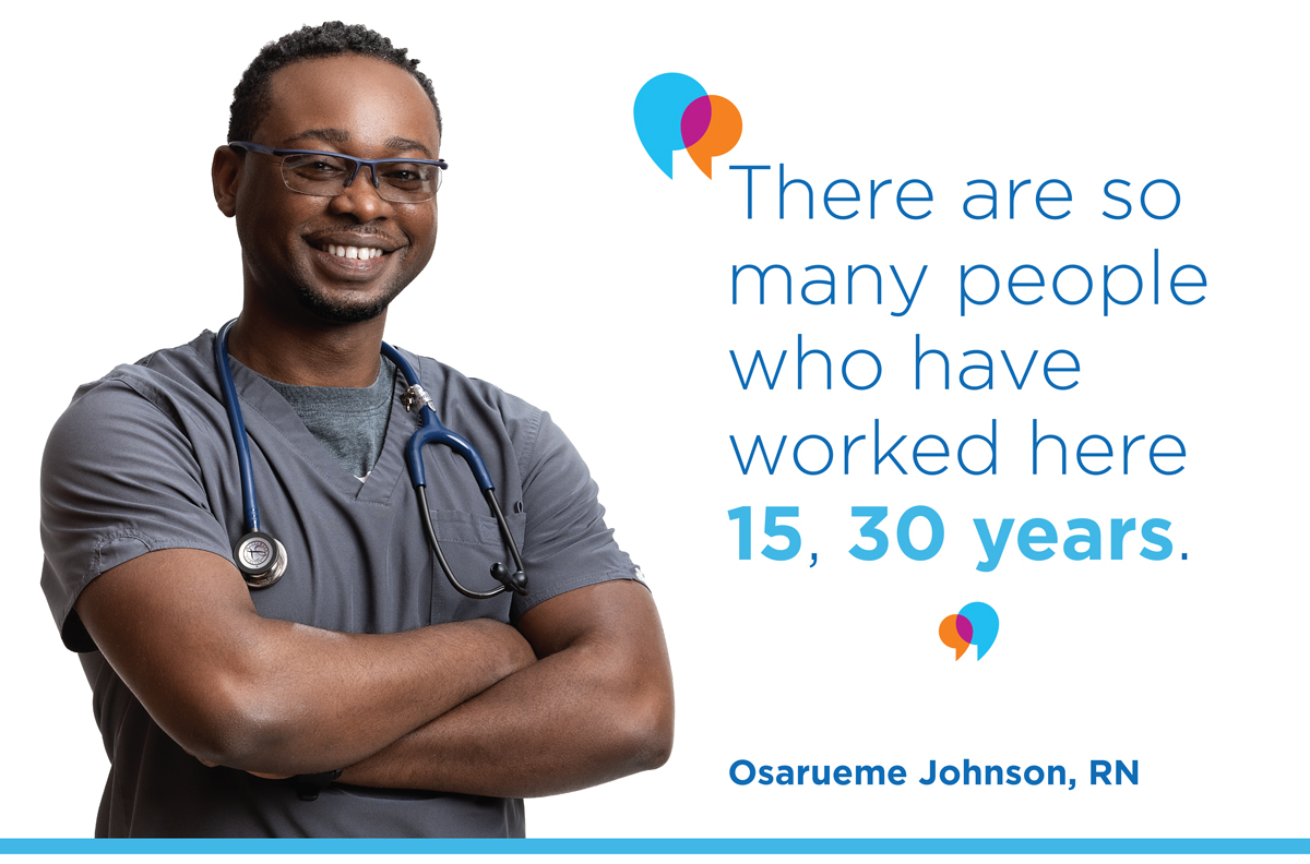 Photo: Osarueme Johnson, RN - male nurse