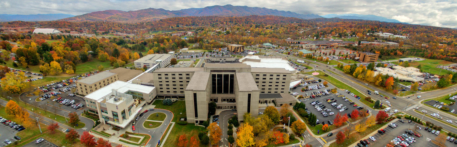 photo: aerial view of Johnson City Medical Center facility