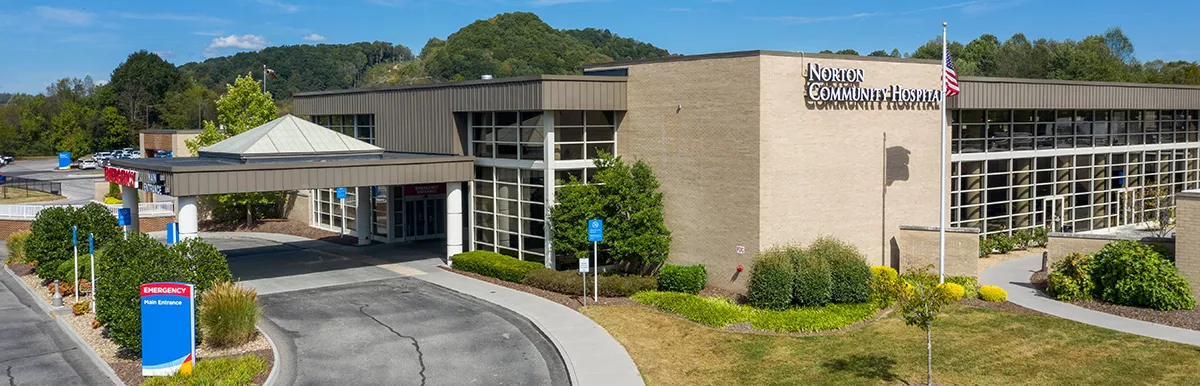 Norton Community Hospital exterior aerial crop image