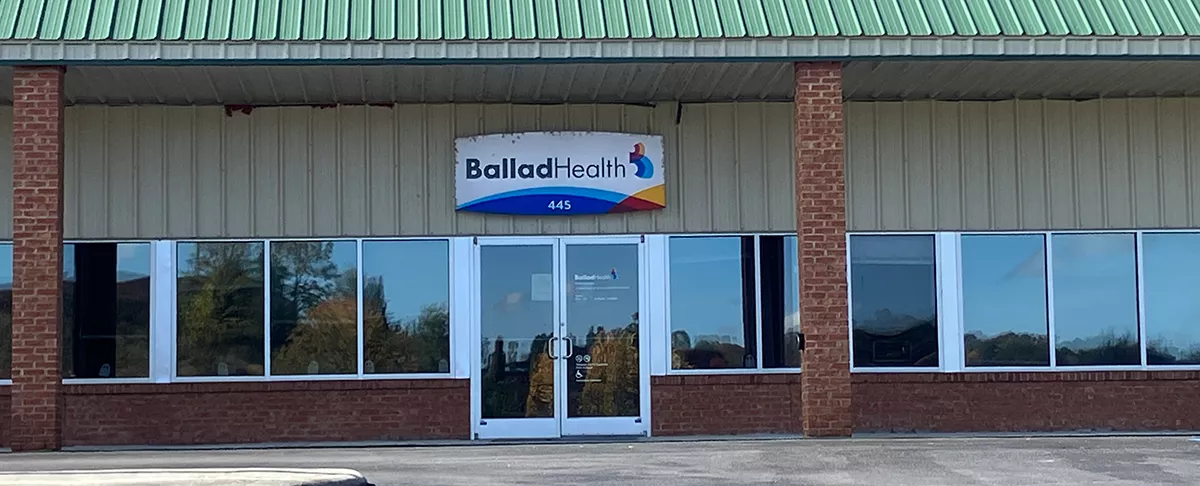 Ballad Health outpatient rehabilitation exterior building front entrance