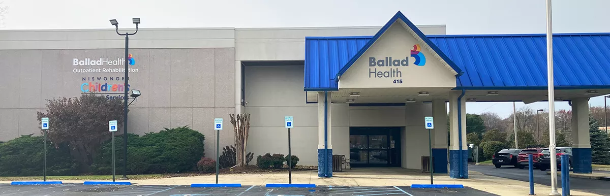 Ballad Health Outpatient Rehab clinic exterior building front entrance