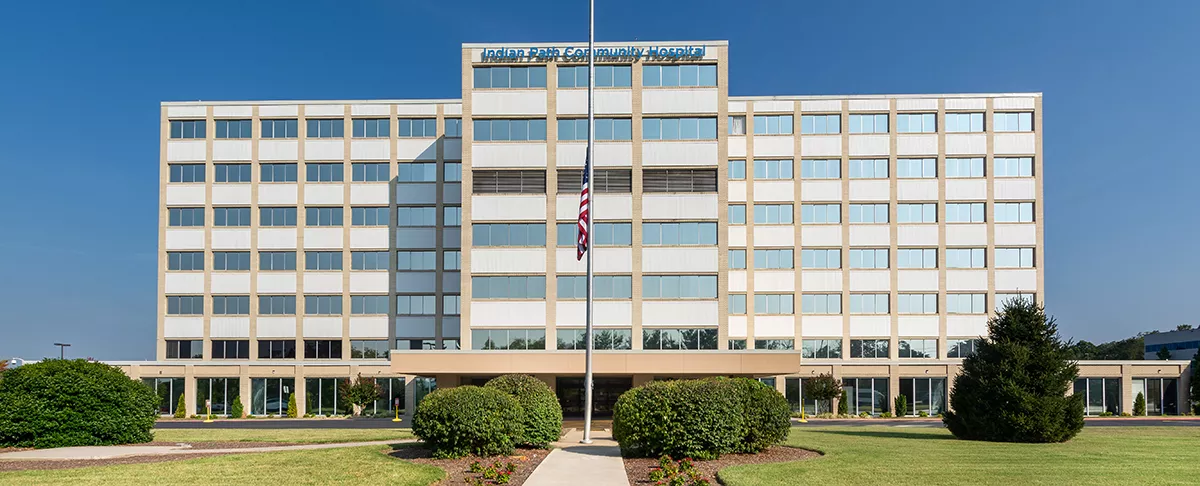 Indian Path Community Hospital exterior ground entrance